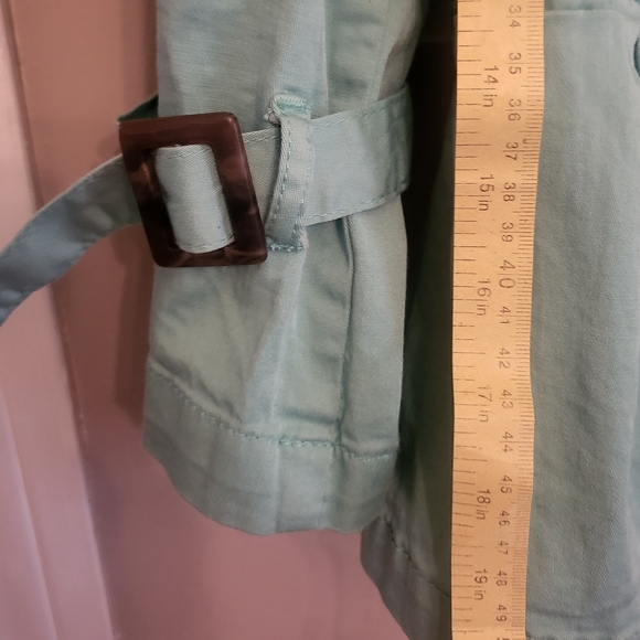 American Rag Sage green jacket with buttons and buckles on the sleeve - Picture 5 of 7